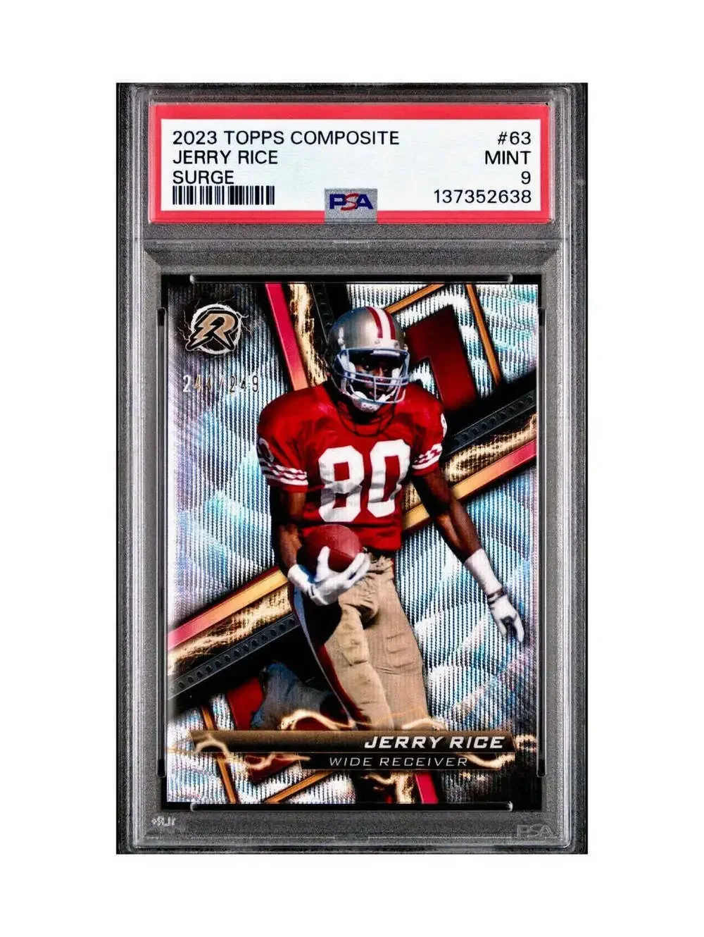 Jerry Rice 2023 Topps 244/249 Resurgence #63 Surge PSA 9 Mint